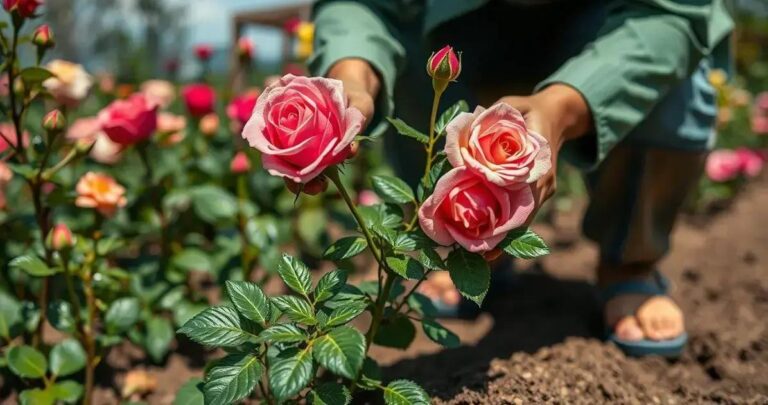 como plantar rosa