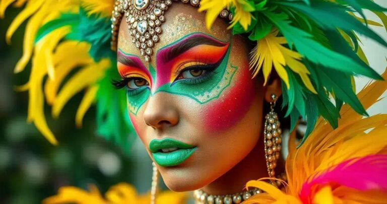 maquiagem para o carnaval